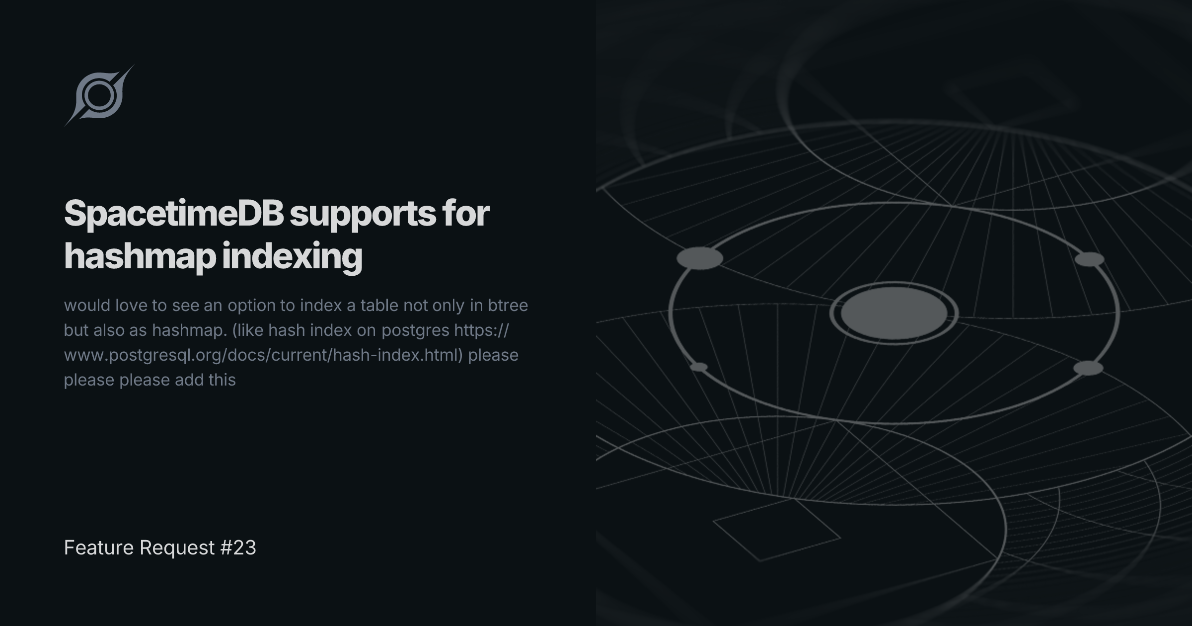 Feature Request #23 | SpacetimeDB supports for hashmap indexing ...