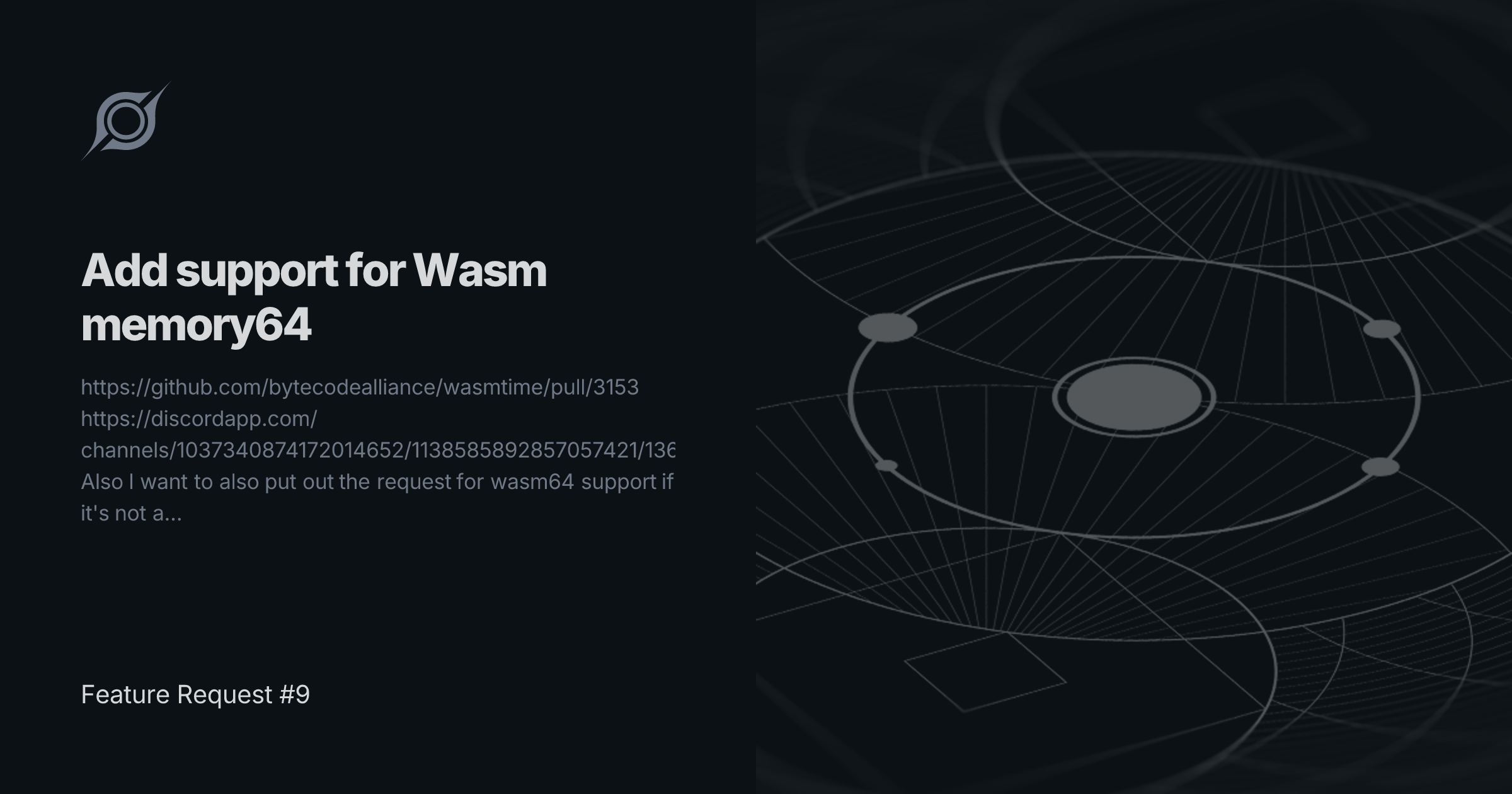 Feature Request #9 | Add support for Wasm memory64 | SpacetimeDB